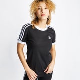 Black-Black - ADI COL 3 STP TEE BLK