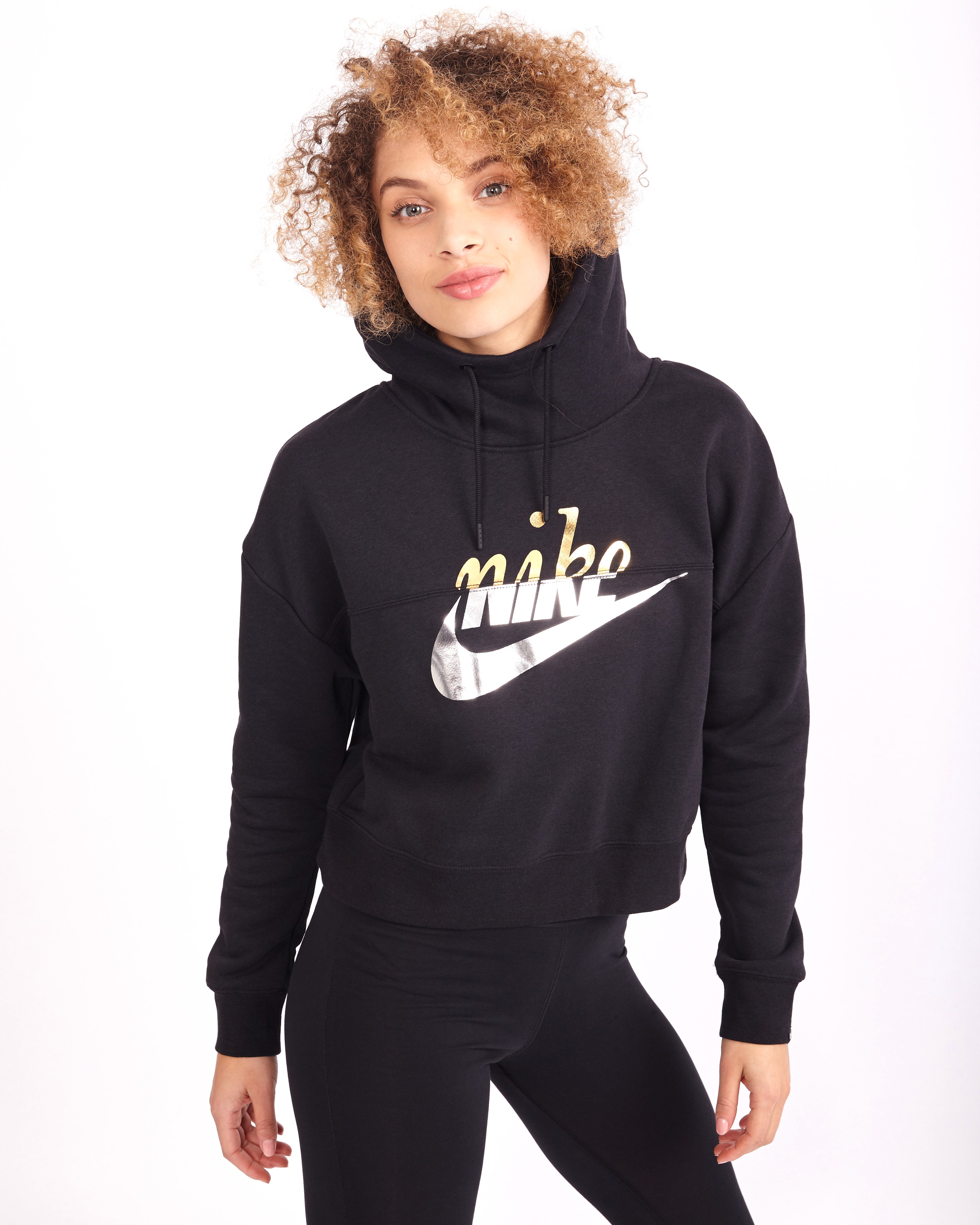 nike women's metallic rally hoodie