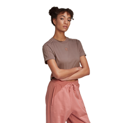 Women T-Shirts - adidas Originals Crop Top - Trace Brown-Trace Brown