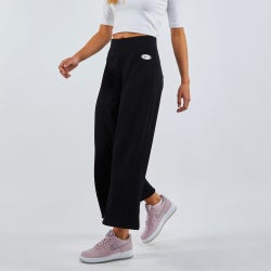 Women Pants - Nike Femme Rib Wideleg - Black-Black-Black