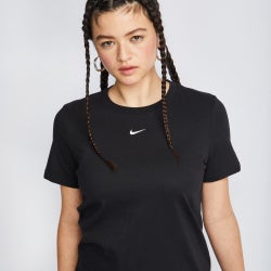 Women T-Shirts - Nike Essentials Regular Fit - Black-Black-Black