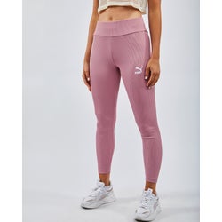 Women Leggings - Puma Classics Ribbed - Pink-Pink-Pink