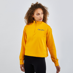 Women Sweatshirts - Champion Rochester Logo - Yellow-Yellow-Yellow