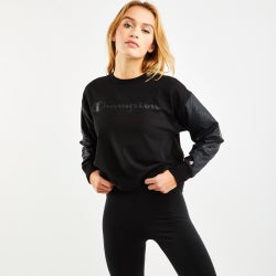 Women Sweatshirts - Champion Legacy Athletic - Black-Black-Black