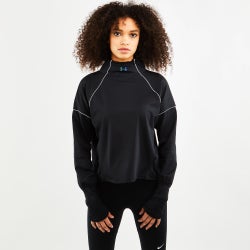 Women Sweatshirts - Under Armour Goldgear Rush Half Zip - Black-Black-Black