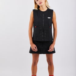 Women Gilets - adidas Ryv Padded Vest - Black-Black-Black
