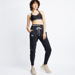 Women Pants - Under Armour Rival Cuffed - Black-Black