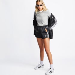 Women T-Shirts - adidas 3Stripes - Grey-Grey