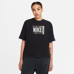 Women T-Shirts - Nike Wash - Black-Black