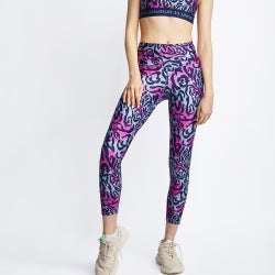 Women Leggings - Under Armour All Over Print - Pink-Pink