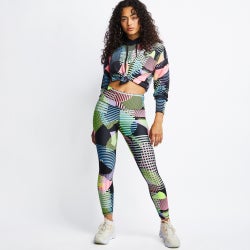 Women Leggings - Under Armour Logo - Black-Black