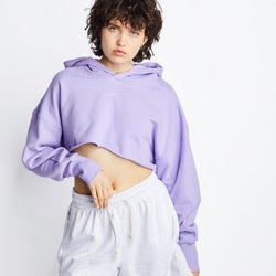 Women Sweatshirts - Reebok Cardi B Crew Neck - Purple-Purple