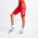 adidas Mid-waist Letter Short Tights - Women Shorts Vivid Red-Vivid Red