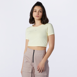 Women T-Shirts - New Balance Athletics - Crayon Yellow-Crayon Yellow