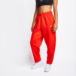 Women Pants - Nike Essentials Trend Open Hem - Chile Red-(White)