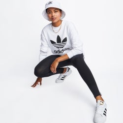 Women Sweatshirts - adidas Originals Crew Neck - White-White
