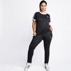 Women Pants - adidas Originals Plus Cuffed - Black-Black