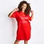 adidas Marimekko Trefoil Print Infill Tee Dress (Plus Size) - Femme Robes Red-Red