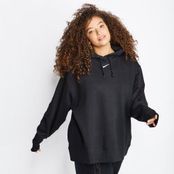 Women Hoodies - Nike Essentials Plus Over The Head - Black-Black