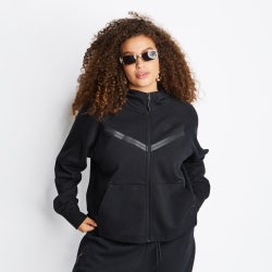 Women Hoodies - Nike Tech Fleece Plus Over The Head - Black-Black
