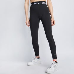 Women Leggings - Nike Sportswear Tape - Black-Dk Smoke Grey