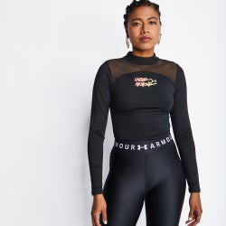 Women T-Shirts - Under Armour Longsleeve - Black-Black