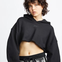 Women Sweatshirts - Reebok Cardi B Crew Neck - Black-Black