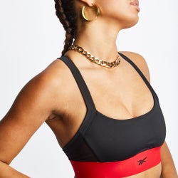 Women Sport Bras/Sport Vests - Reebok Cardi B Bra - Black-Black