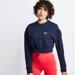 Women Sweatshirts - Tommy Jeans Crew Neck - Navy-Navy