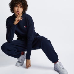 Mujer Pantalones - Tommy Jeans Cuffed - Navy-Navy