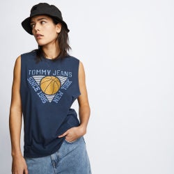 Women Vests - Tommy Jeans Shortsleeve - Navy-Navy
