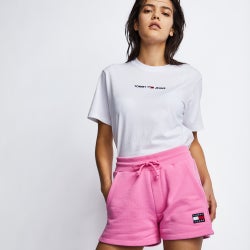 Women Shorts - Tommy Jeans Basketball - Pink-Pink