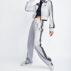 Women Pants - adidas Originals High Shine Track Pant - Matte Silver-Matte Silver