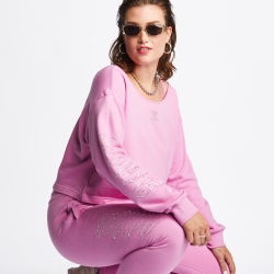 Femme Sweats - Step Into You - adidas Slouchy Crew Sweatshirt - Pink-Pink