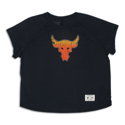 Women T-Shirts - Under Armour Project Rock - Black-Black