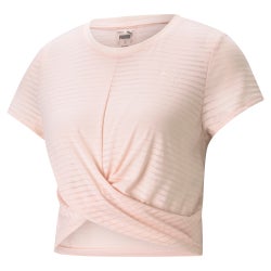 Women T-Shirts - Puma Studio Twist - Pink Burn-Black