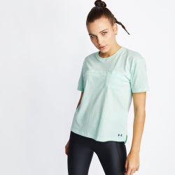 Women T-Shirts - Under Armour Armour Shortsleeve - Aqua-Aqua