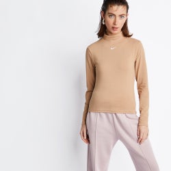 Women T-Shirts - Nike Essentials Longsleeve - Hemp-White