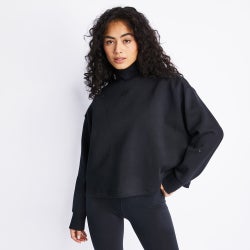 Women T-Shirts - Nike Tech Fleece Longsleeve - Black-Black-Black