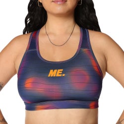 Women Sport Bras/Sport Vests - Melody Ehsani Pattern Sports Bra - Blue-Blue-Blue
