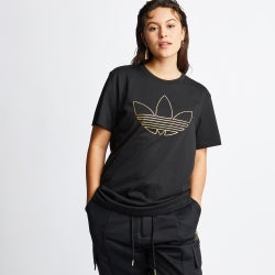 Women T-Shirts - adidas Originals Shortsleeve - Black-Black
