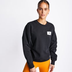 Women Sweatshirts - Jordan Crew Neck Top - Black-Black-Black