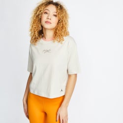 Women T-Shirts - Jordan Heritage Shortsleeve Tee - Off White-Off White-Off White