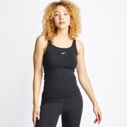 Women Vests - Nike Sportswear Trend Rib Sleeveless Top - Black-Black