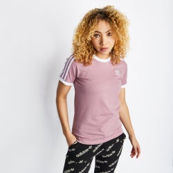 Women T-Shirts - adidas 3Stripes Shortsleeve Tee - Lavendar-Lavendar