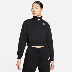 Women Sweatshirts - Nike Air - Black-Black-White