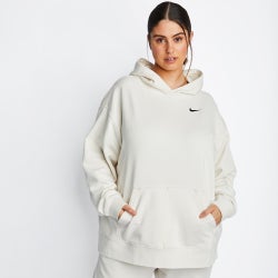 Women Hoodies - Nike Swoosh Plus Over The Head Hoody - Phantom-Phantom-Sanddrift