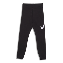 Women Leggings - Nike Swoosh - Black-Black-White