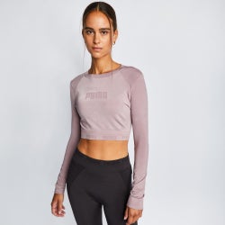 Women T-Shirts - Puma Evotec Longsleeve Tee - Pink-Pink