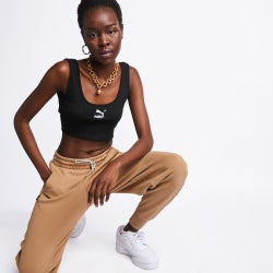 Women T-Shirts - Puma Classic Rib Longsleeve Tee - Black-Black